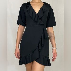 Black Ruffle Dress Mini